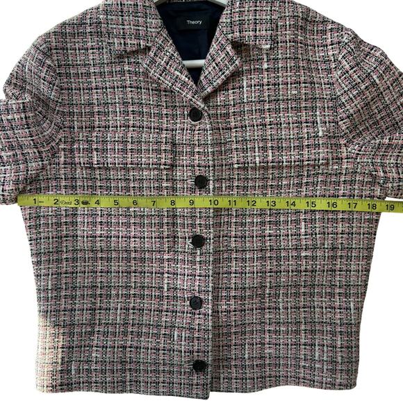THEORY Patch Tweed Crop Jacket Size 4 - Picture 10 of 14